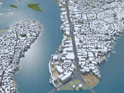 Monrovia Liberia 20km Low-poly 3D model