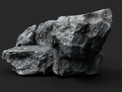 Rock 16-4 Low-poly 3D model
