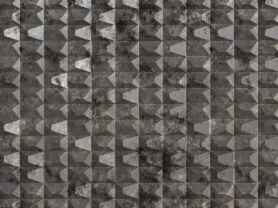 Silver Rust Metal Pattern PBR Seamless Texture