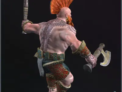 Dwarf Slayer Light Version Low-poly 3D model