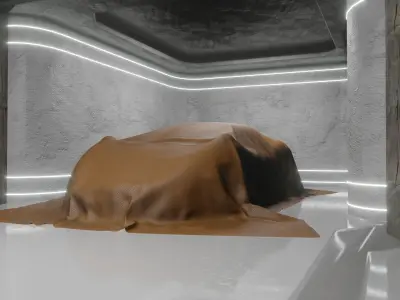 Car studio interior 3D model 3D model