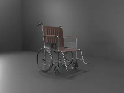 Wheel Chair Low-poly 3D model
