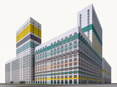 Residential Complex Buildings  Low-poly 3D model