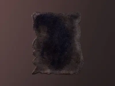 Old Monolith with buta symbol Low-poly 3D model