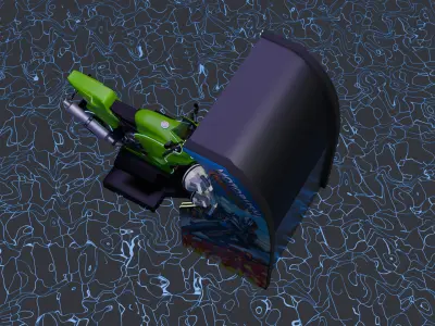 Urban Neon Moto Arcade Racer    MOTORUSH   Street Tagged 3D model
