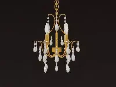 Stylish Ceiling Light Fixture Modern Lighting 3D Model 3D model