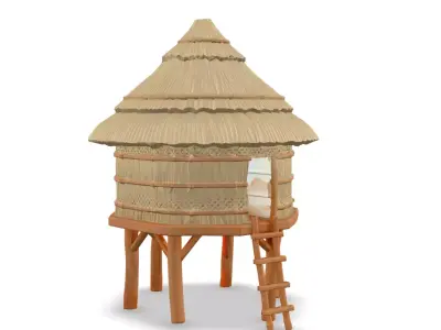 PRIMITIVE AFRICAN HUT SHELTER HOUSE COLLECTION 3D model