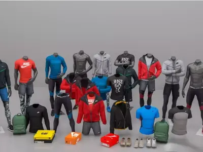 Sports apparel display 3D model