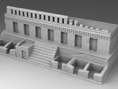 Large temple of Maya 3D print model
