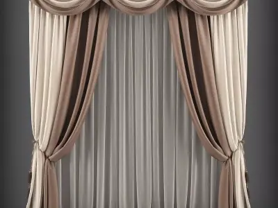 Curtain 3D model 121 3D model