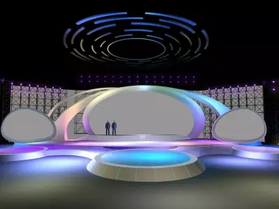 Concert party carnival stage 57 3D model
