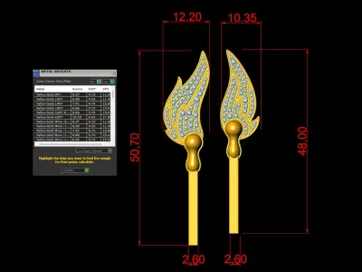 Diamond Light Matchstick Pendant  3D print model