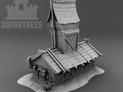 Cartoon house 3D print model