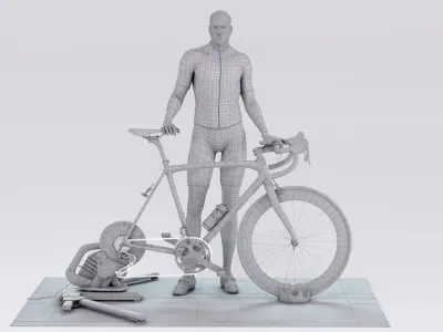  Indoor Bike Trainer Animated HQ Standard License 
