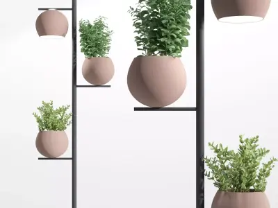 metal plant pot 3D model