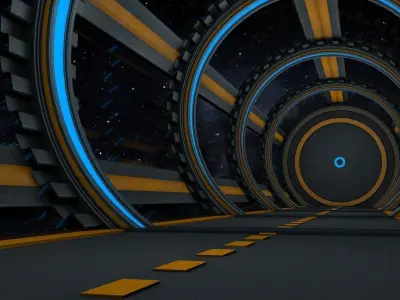 Sci Fi Tunnel 3D model