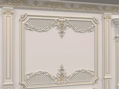 Wall Molding in Classic French style 21 3D model