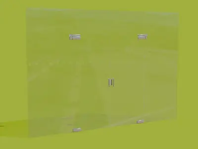 Glass door Low-poly 3D model