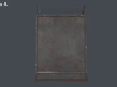 Concrete Wall Barricade Barrier 3D model get