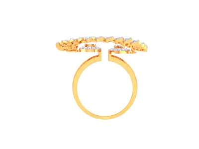  Women Ring MTL 3dm STL OBJ FBX Details 3D print model 4