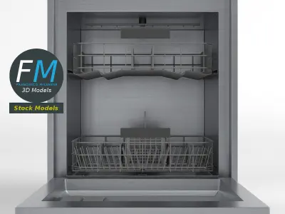 Dishwasher silver box 3D model