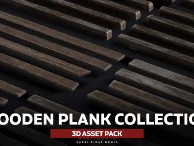 Wooden Plank Pack - High-Quality Wooden Planks Low-poly 3D model