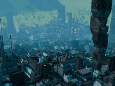 Alien Planet Sci-Fi City 16 3D model