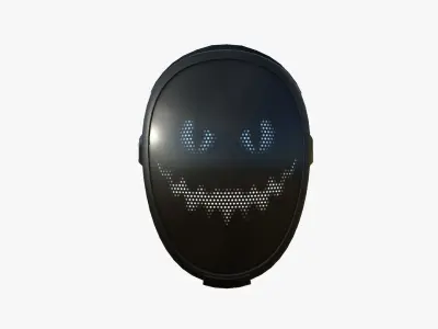 LED Screen Mask A02 - Face B - Character Design Low-poly 3D model