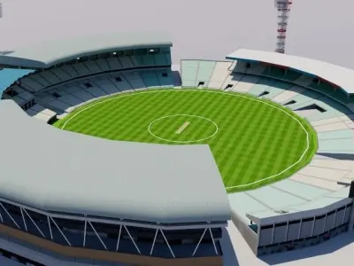 Eden Gardens - India Low-poly 3D model