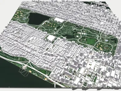 The Upper West and West Side Manhattan New York USA 3D model