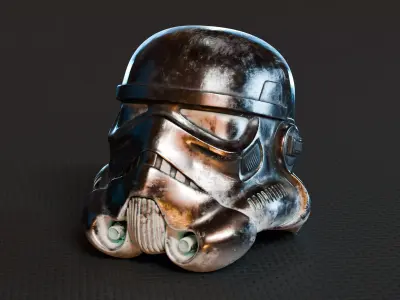 Stormtrooper helmet 3d model Low-poly 3D model