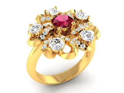 Women Engagement Wedding Ring 3D print model order