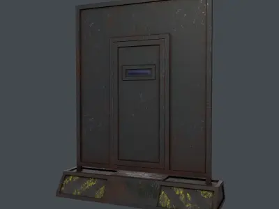 Concrete RoadBlock Barrier Barricade 3D model 13