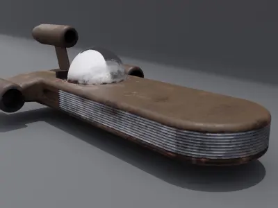 Landspeeder star wars spacecraft 3D model