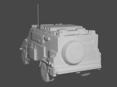 scifi cyberpunk 4x4 Truck 3D Model for printing 3D print model