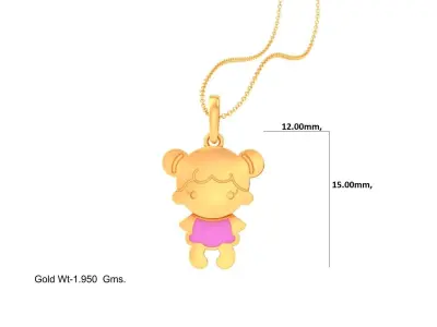 Kids Pendants 3dm STL OBJ FBX Renders Details 3D print model 16