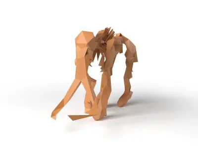 MammothSkeleton Low Poligonal Low-poly 3D model
