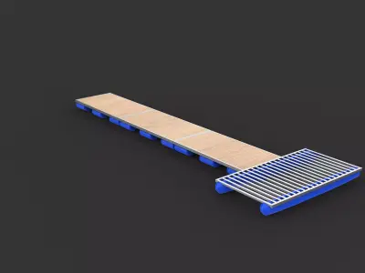 modular floating dock 3D model