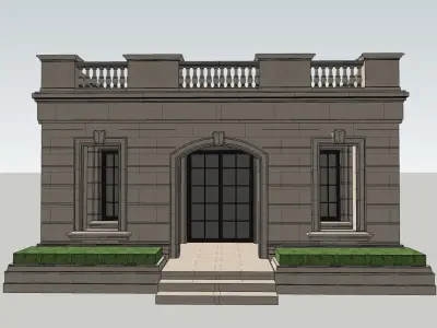 classical office 3d model exterior 3D model