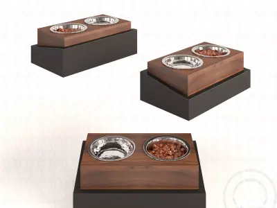 Pet bowl wet food water - Max 3D model