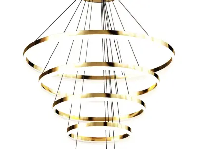 Ouluoke Chandelier Rings Lighting Fixture 3D model purchase