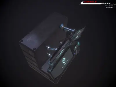 Console Terminal Low-poly 3D model
