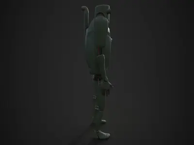 Sci-Fi Android  Low-poly 3D model