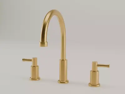 Golden faucet Free 3D model