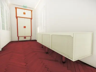 Closettes Low-poly 3D model