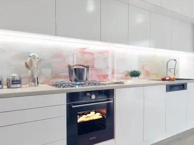 Modern KItchen and living 3D model