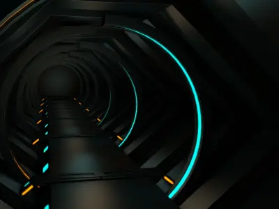 Sci Fi Tunnel 3D model