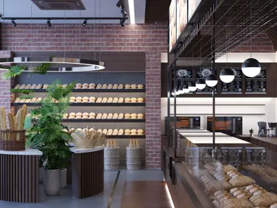 Bakery Shop 3DModel  Low-poly 3D model