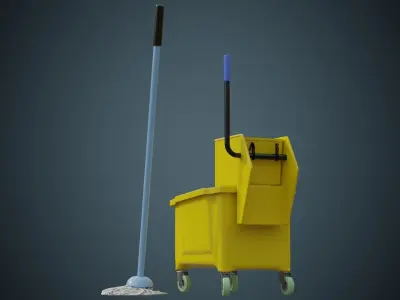 Mop Wringer 2 Basic Low-poly 3D model