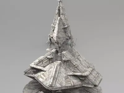 Ra Has Returned Sci-Fi City Tower 5  3D model